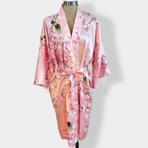 Other - Women's Asian Pink Floral Kimono Robe